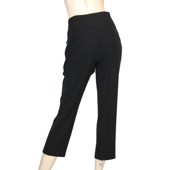 Michael Kors Stretch Poly Blend Cropped Dress Pants Trousers Black 10 Nwt $79 - Picture 3 of 6